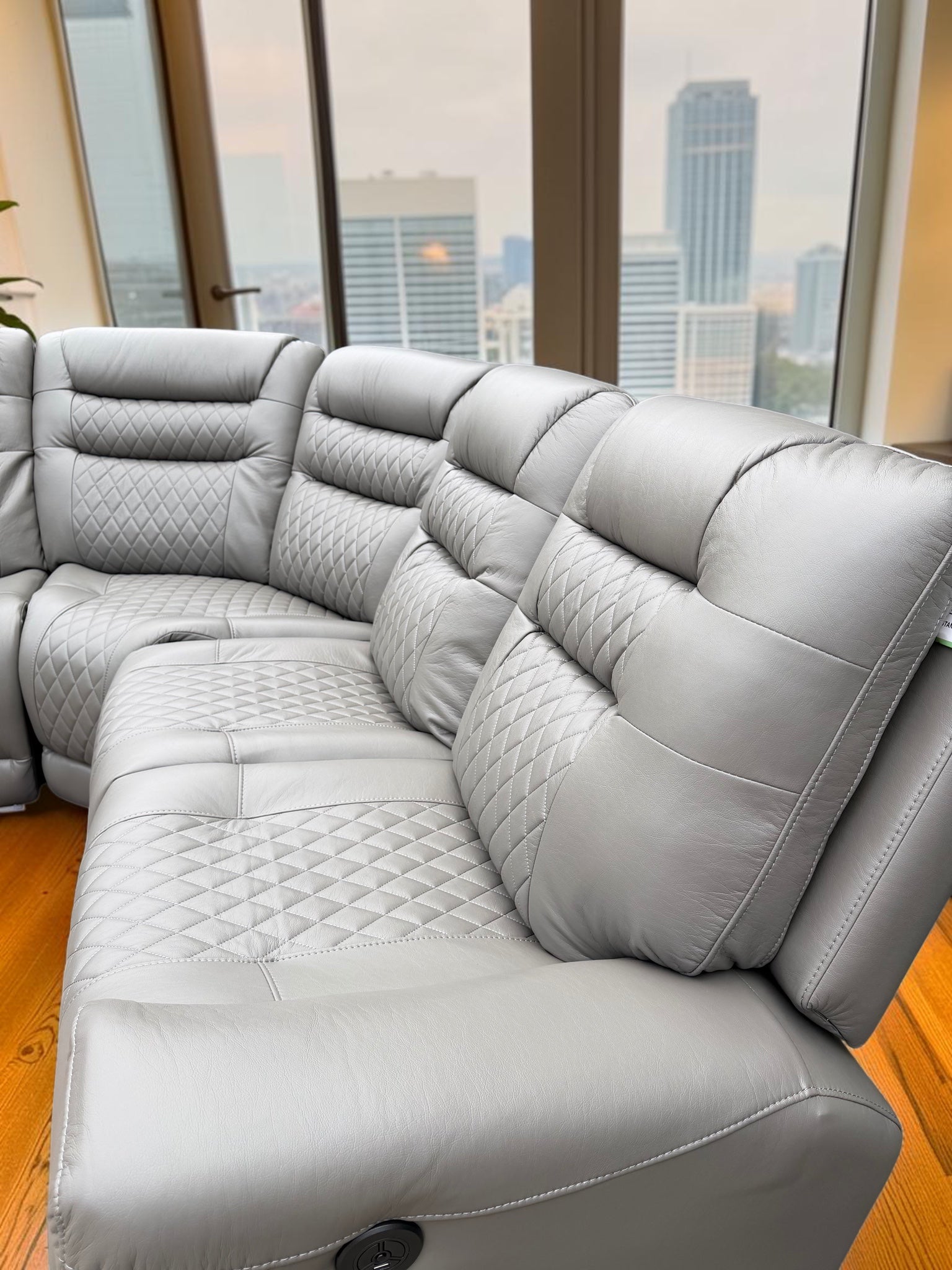 Oxford Electric Reclining Corner Sofa Grey