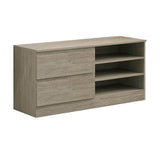 FWStyle Stora 2 Drawer Entertainment Unit With Storage - For up to 50 inch TV - Rustic Oak